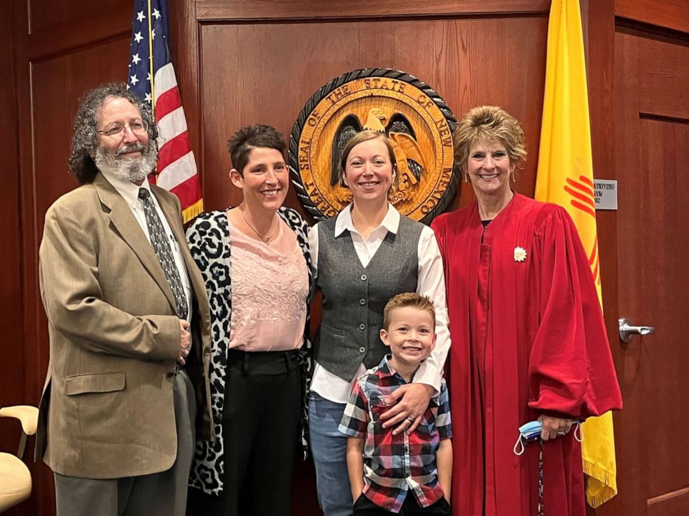PHOTO: The Hubby family posed for a photo with the judge who presided over Cameron's adoption case.