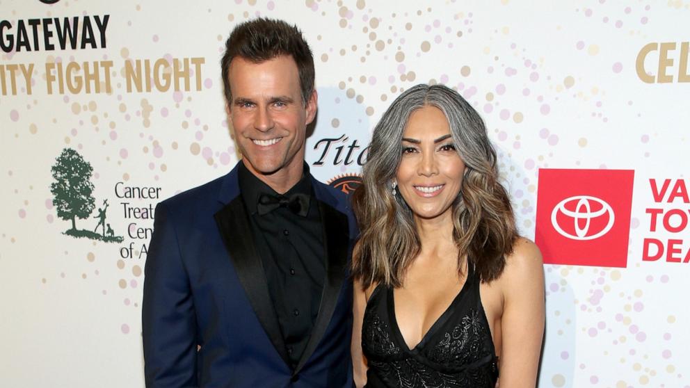 PHOTO: Cameron Mathison and Vanessa Arevalo attend Inaugural Gateway Celebrity Fight Night in Phoenix, AZ, March 12, 2022.