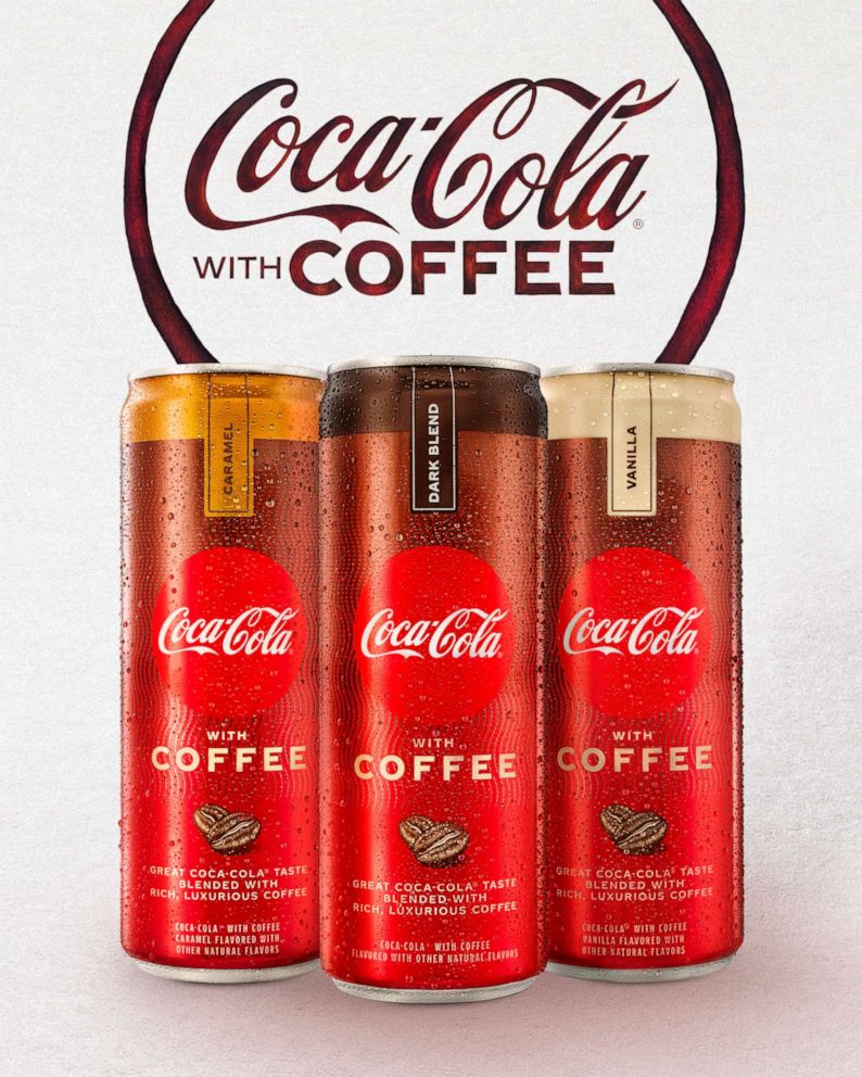 PHOTO: New Coca-Cola with coffee comes in three flavors available in the U.S. January 2021. 