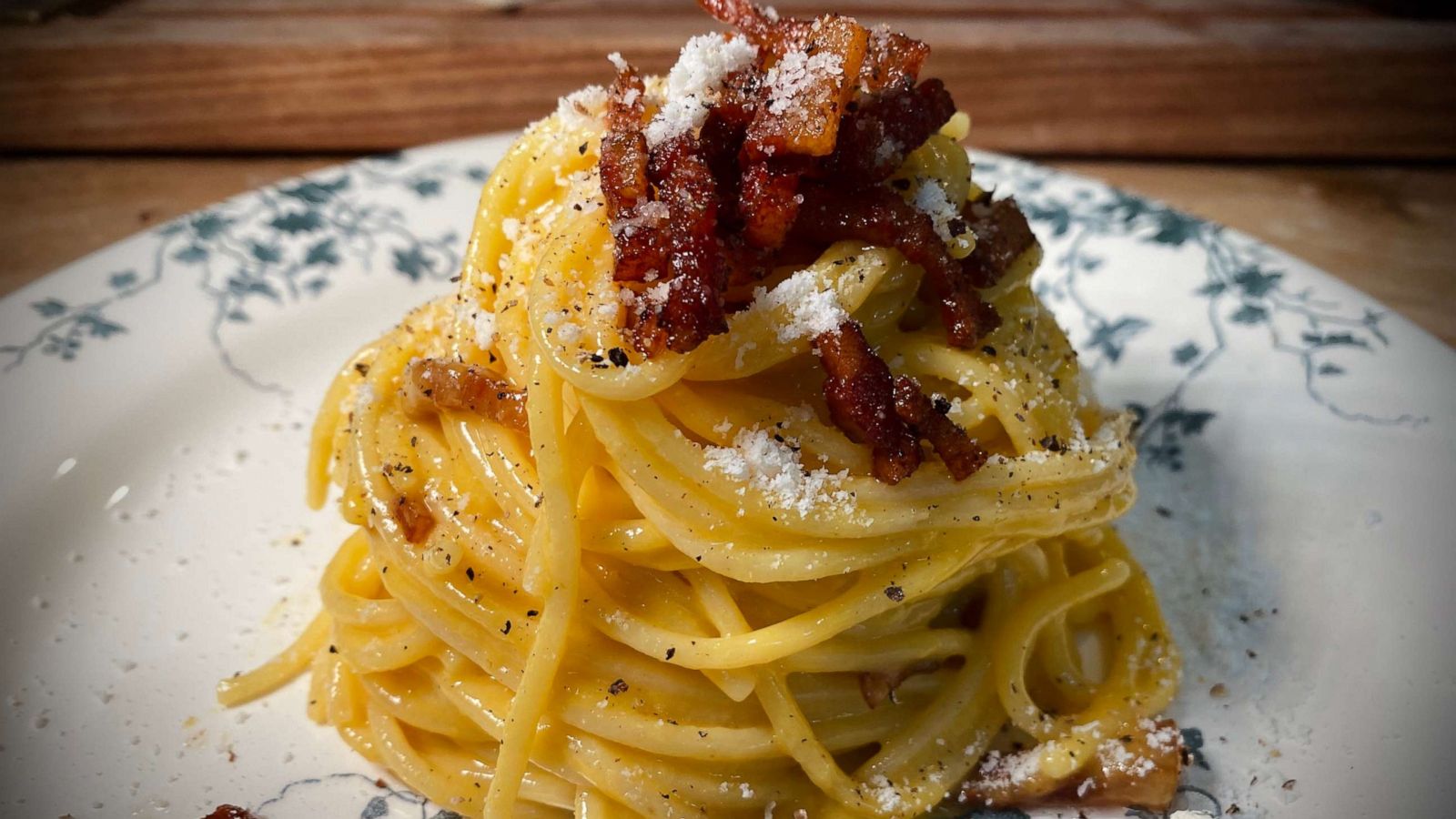 PHOTO: A plate of spaghetti alla carbonara.