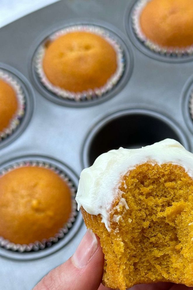 PHOTO: A homemade carrot cake cupcake.