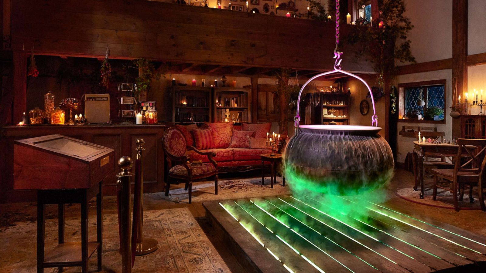 PHOTO: Inside the Airbnb recreated cottage that resembles the one in "Hocus Pocus."