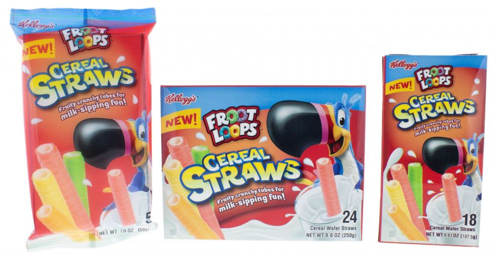 PHOTO: Kellogg’s Froot Loops Cereal Straws in new packaging.  