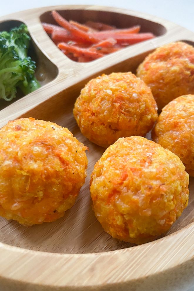 PHOTO: Homemade cheesy carrot balls.