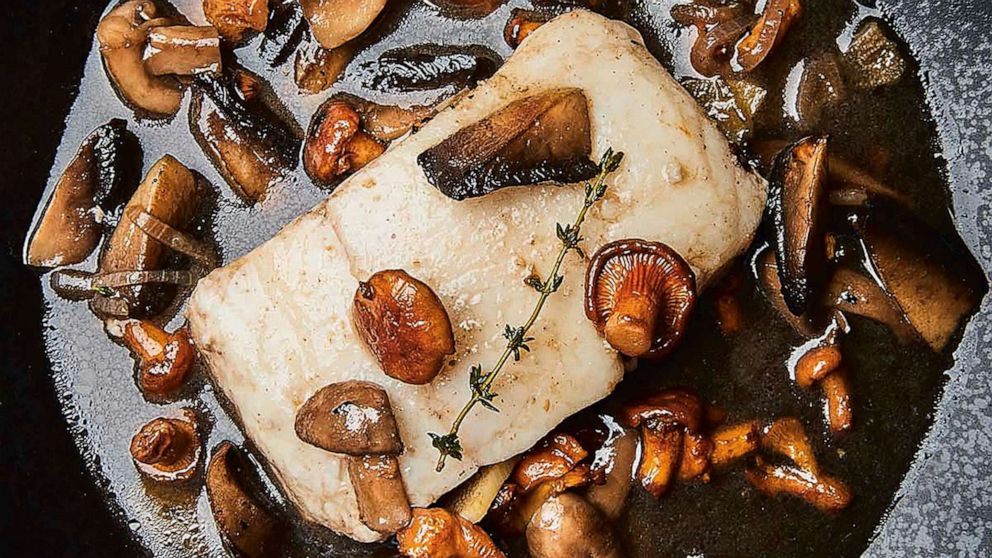 VIDEO: Chef Eric Ripert cooks up a simple halibut-mushroom casserole