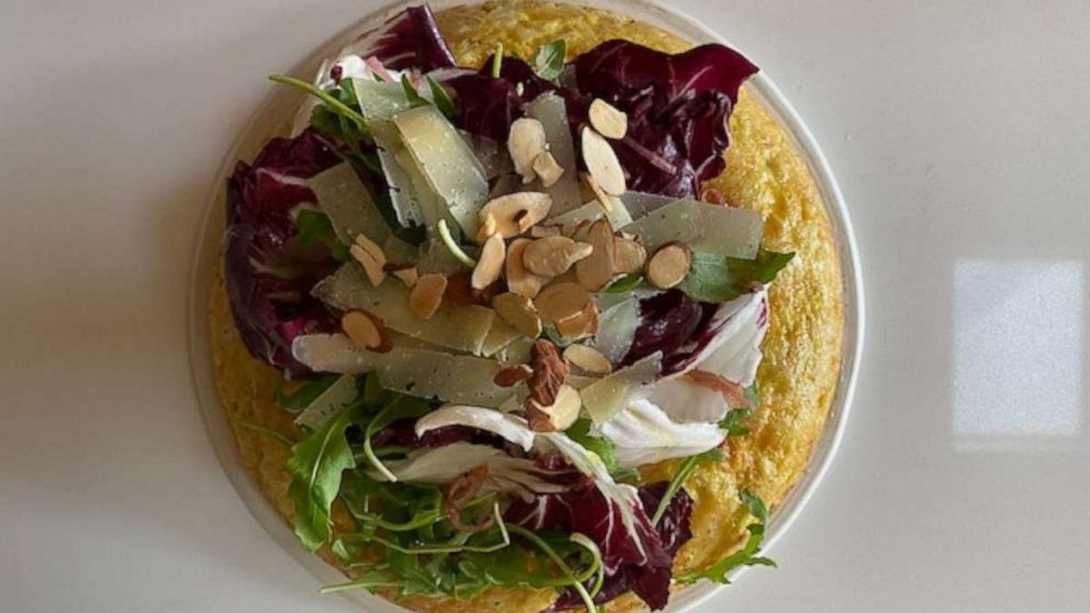 PHOTO: Chef Sohla El-Waylly's tater tot egg bake with bitter greens salad.