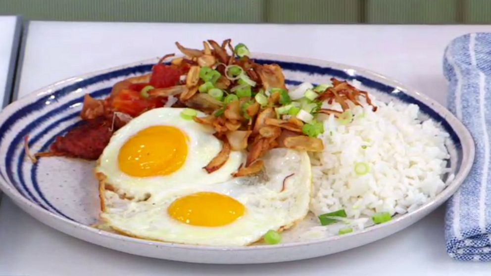 Chef Dale Talde shares a budget-friendly recipe for crispy corned beef with rice.