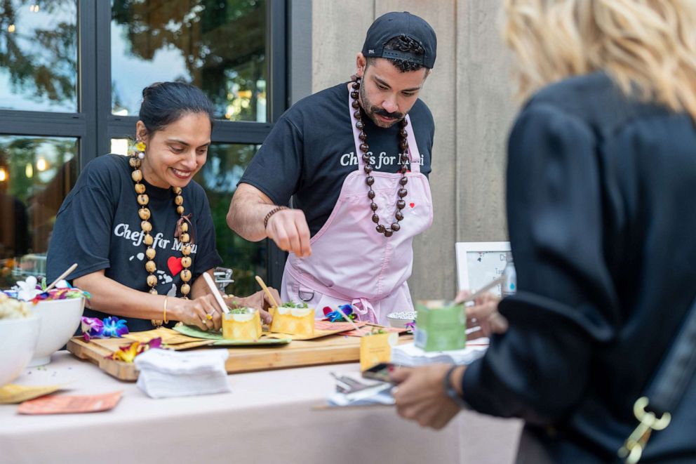 PHOTO: The Guy Fieri Foundation's much-anticipated “Chefs for Maui” fundraiser dinner, held at a private estate in Sonoma County on Oct. 21, 2023.