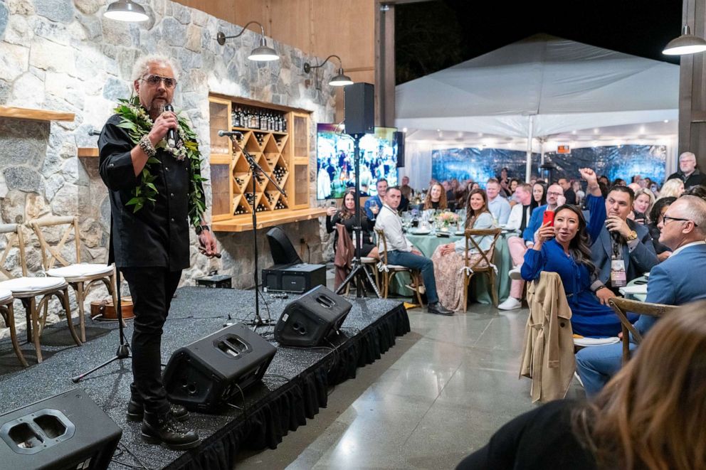 PHOTO: The Guy Fieri Foundation's much-anticipated “Chefs for Maui” fundraiser dinner, held at a private estate in Sonoma County on Oct. 21, 2023.