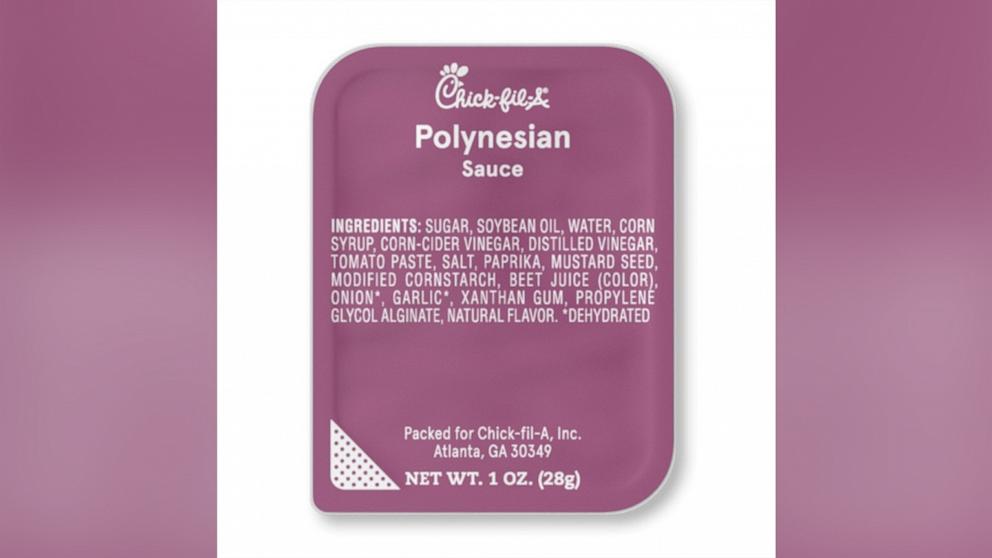 PHOTO: A dipping cup of Polynesian Sauce from Chick-fil-A.