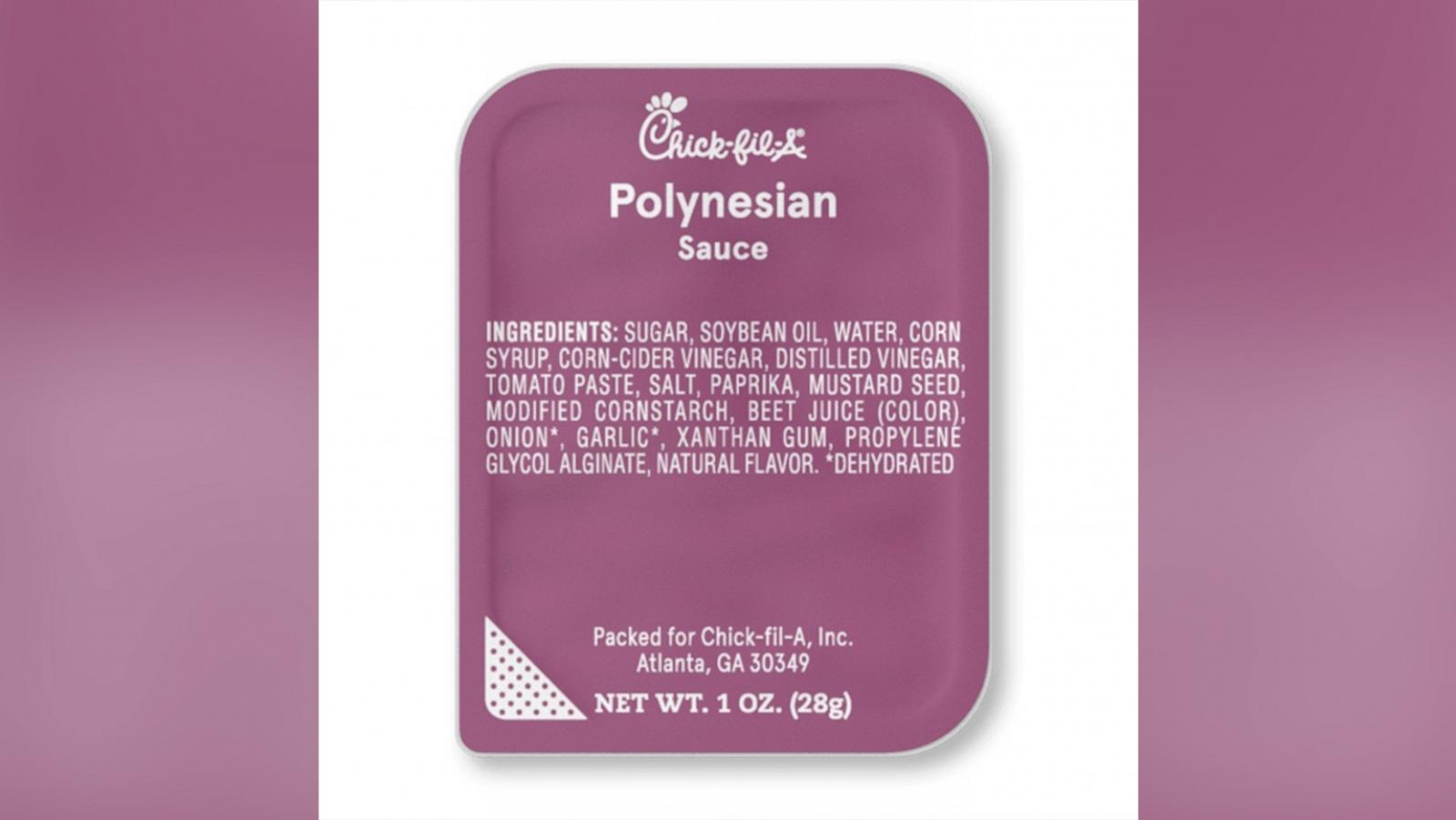 PHOTO: A dipping cup of Polynesian Sauce from Chick-fil-A.