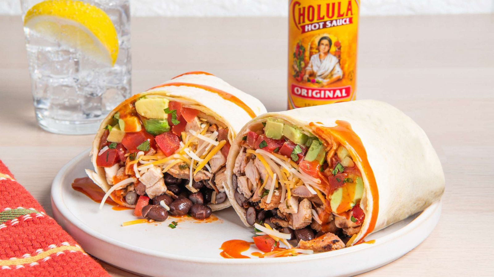 PHOTO: A chicken burrito made with Cholula hot sauce.