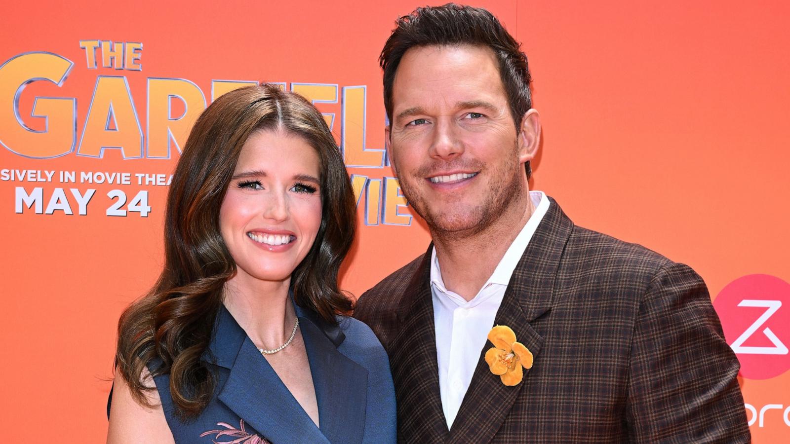 PHOTO: Katherine Schwarzenegger and Chris Pratt attend the Columbia Pictures World Premiere of "The Garfield Movie" in Hollywood, CA, May 19, 2024.