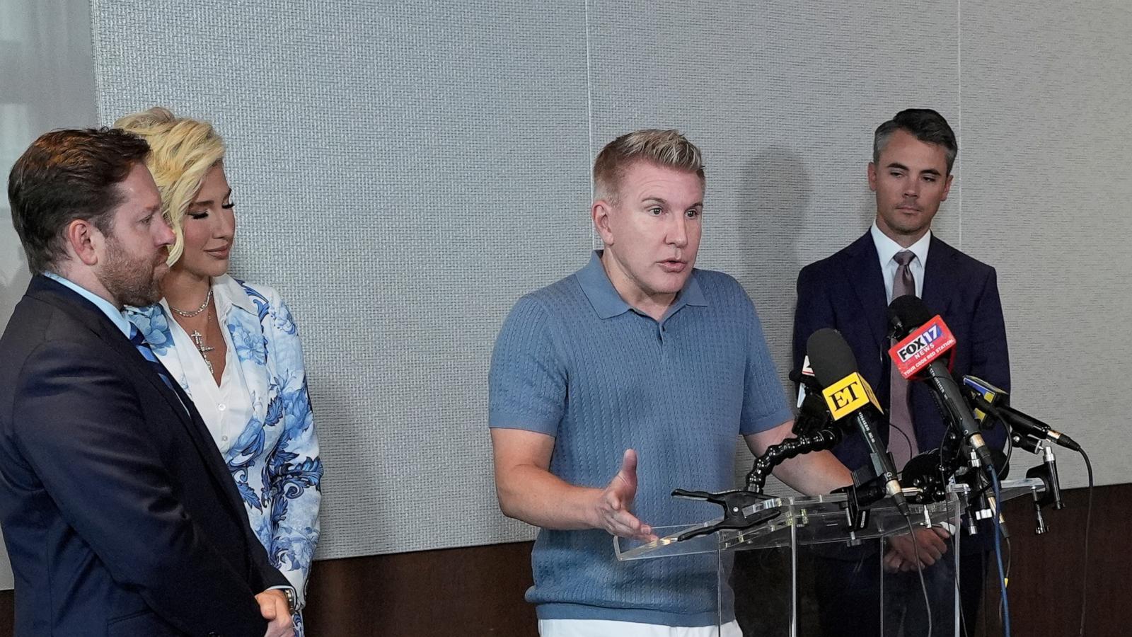 PHOTO: Reality television star Todd Chrisley speaks during a news conference, May 30, 2025, in Nashville, Tenn.