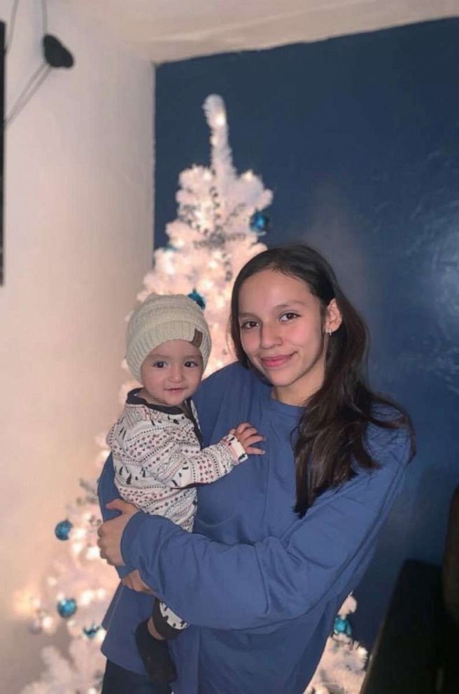 PHOTO: Odalis Contreras and Angel during the holidays.