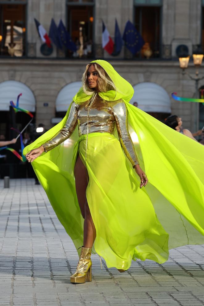 PHOTO: Ciara walks the runway during Vogue World: Paris at Place Vendome on June 23, 2024 in Paris, France. 