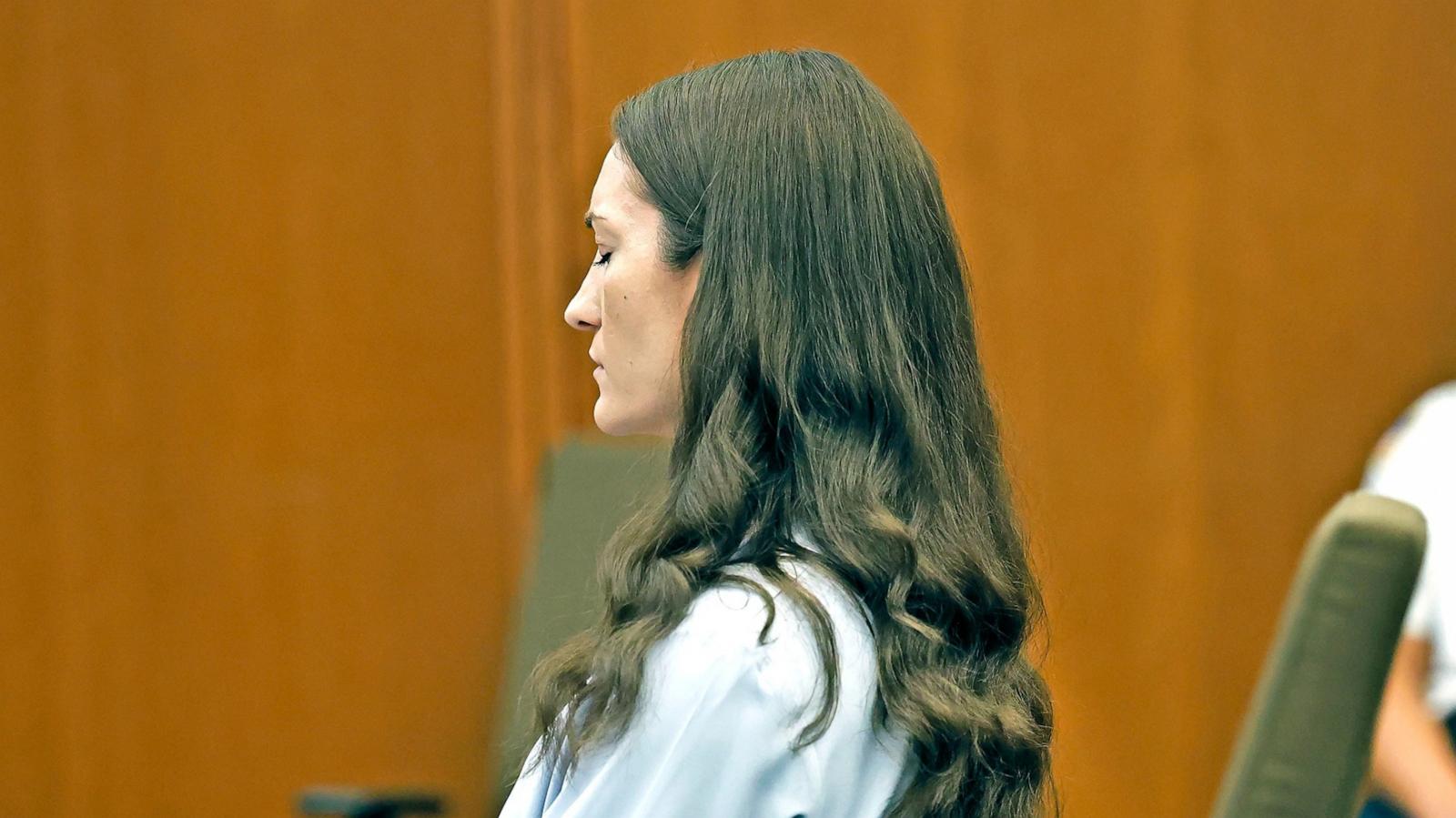 PHOTO: Lindsay Clancy sits as jury selection starts in her murder trial where she is charged in the 2023 killing of her three children, July 20, 2026, in Plymouth Superior Court in Plymouth, Mass.