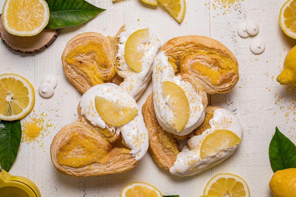 PHOTO: Lemon puff pastry bunny ears are a festive treat for Easter.
