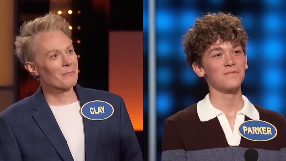 PHOTO: Clay Aiken and his son Parker Aiken appear on "Celebrity Family Feud" on ABC.