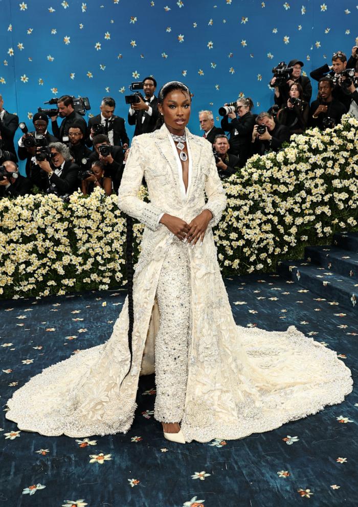 Coco Jones attends the 2025 Met Gala Celebrating "Superfine: Tailoring Black Style" on May 05, 2025 in New York City.