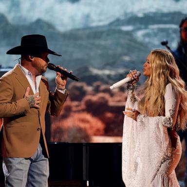 PHOTO: Cody Johnson and Carrie Underwood perform at the 58th Annual CMA Awards, Nov. 20, 2024, in Nashville, Tenn.