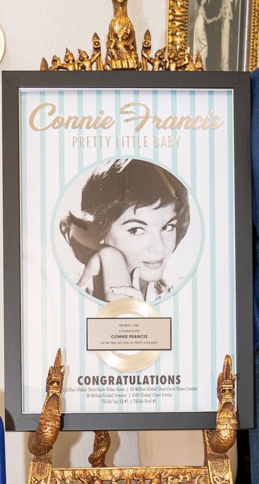 PHOTO: Connie Francis' "Pretty Little Baby" plaque.