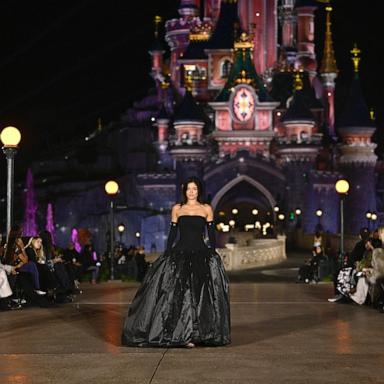 PHOTO: Kylie Jenner presents a creation by Coperni for the Women Ready-to-wear Spring-Summer 2025 collection as part of the Paris Fashion Week, at Disneyland Paris amusement park, in Marne-la-Vallee, east of Paris, on Oct. 1st, 2024.