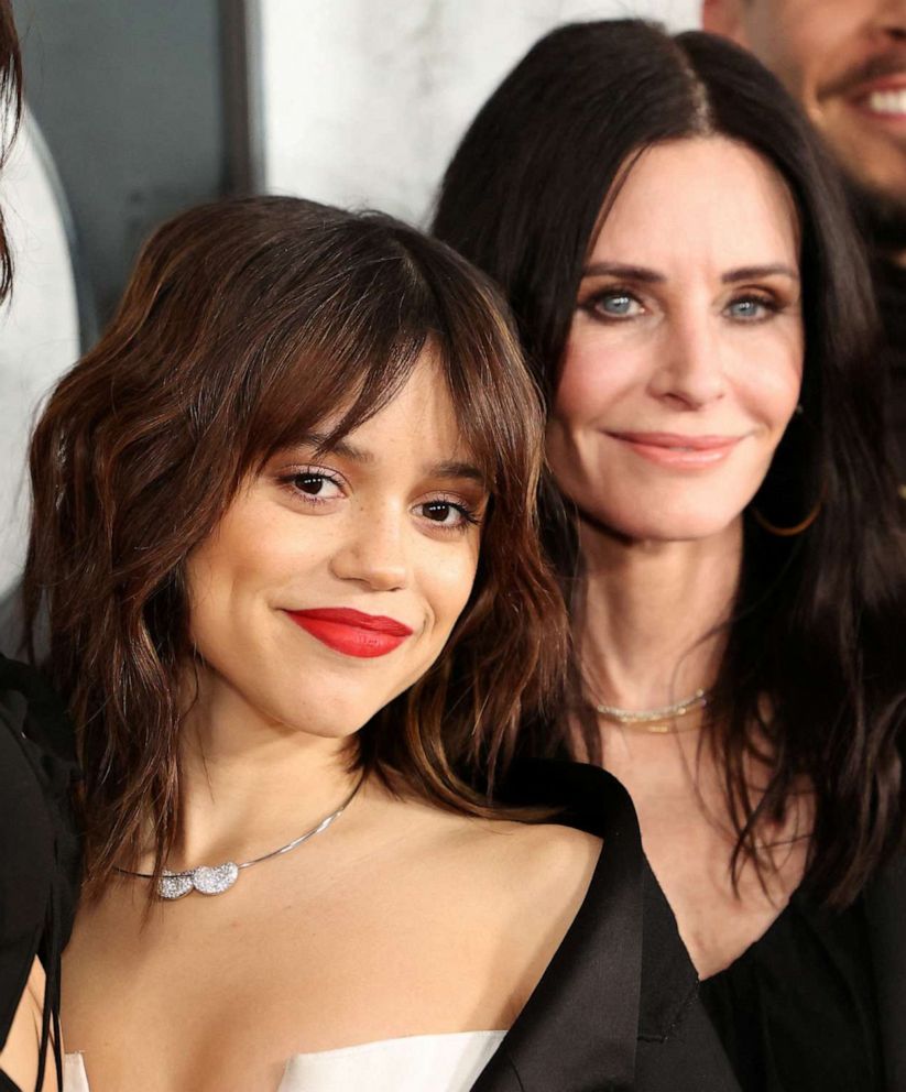 PHOTO: Jenna Ortega, and Courteney Cox attend the premiere of 'Scream VI' in New York City, Mar. 6, 2023.