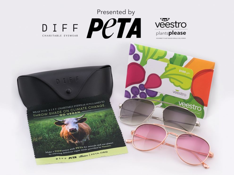 PHOTO: PETA x DIFF Charitable Eyewear x Veestro gift for some of the top Oscars nominees.