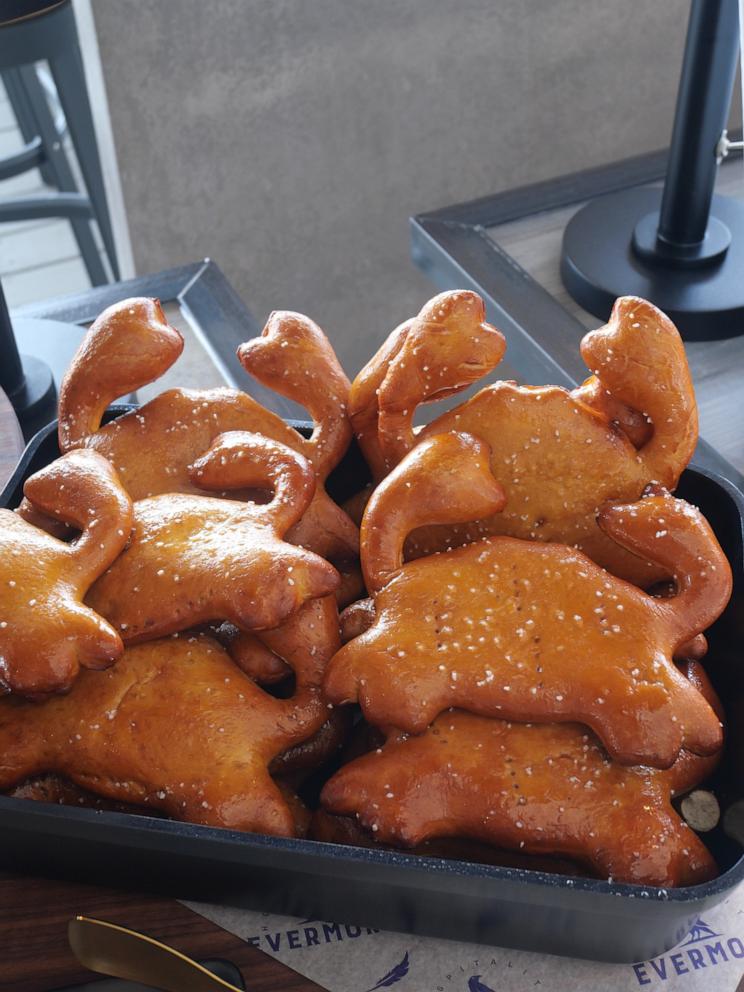 PHOTO: New crab-shaped soft pretzels at M&T Bank Stadium.