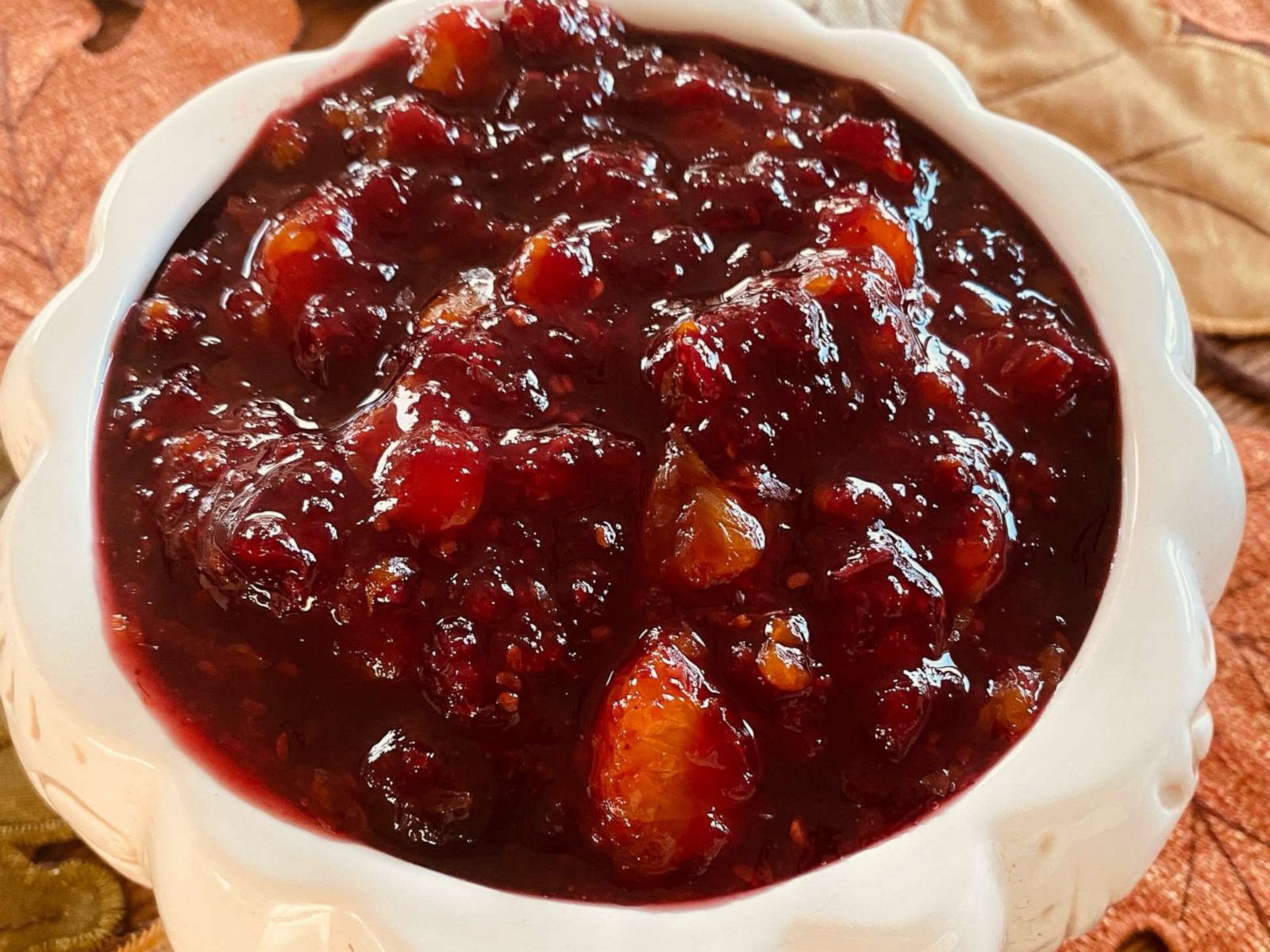 PHOTO: Easy cranberry, mandarin and raspberry sauce.