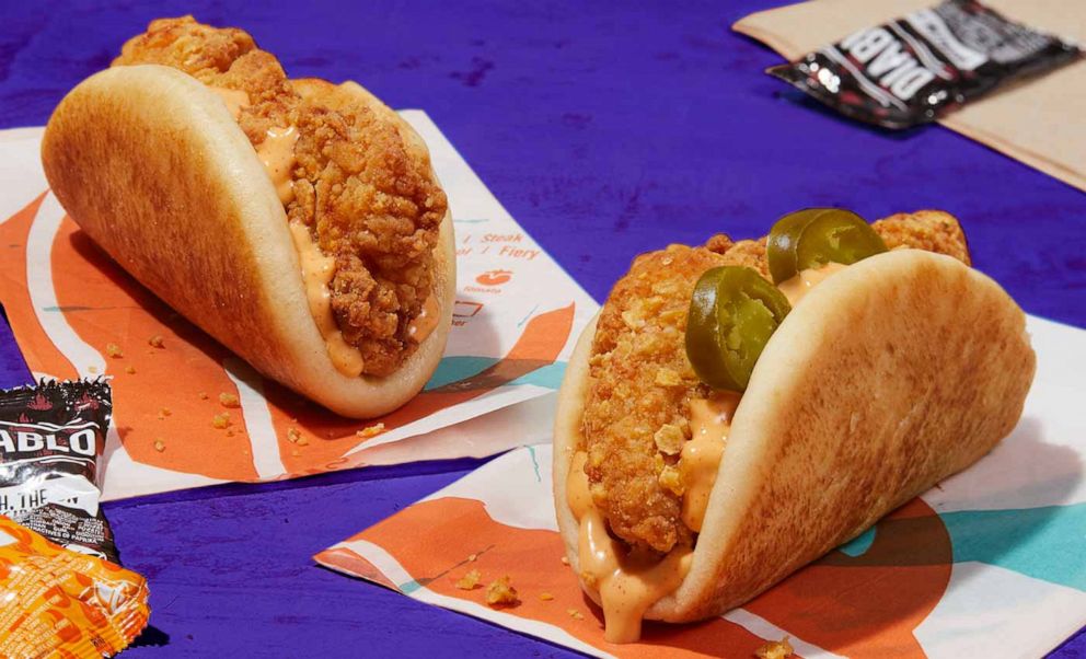 PHOTO: Taco Bell's new crispy chicken sandwich tacos.