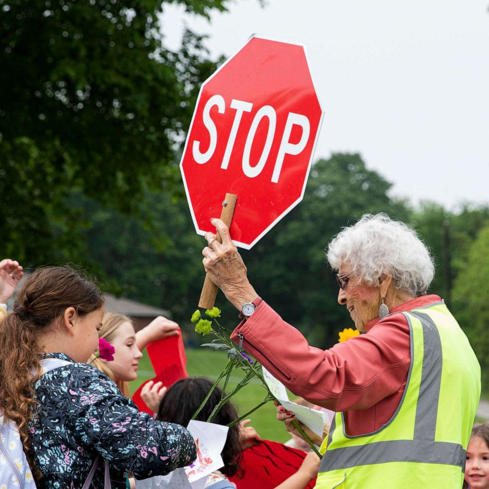 VIDEO: 87-year-old crossing guard retires after 55 years of service