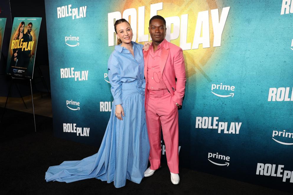 PHOTO: Kaley Cuoco and David Oyelowo attend the Los Angeles special screening of Prime's "Role Play," Jan. 11, 2024.