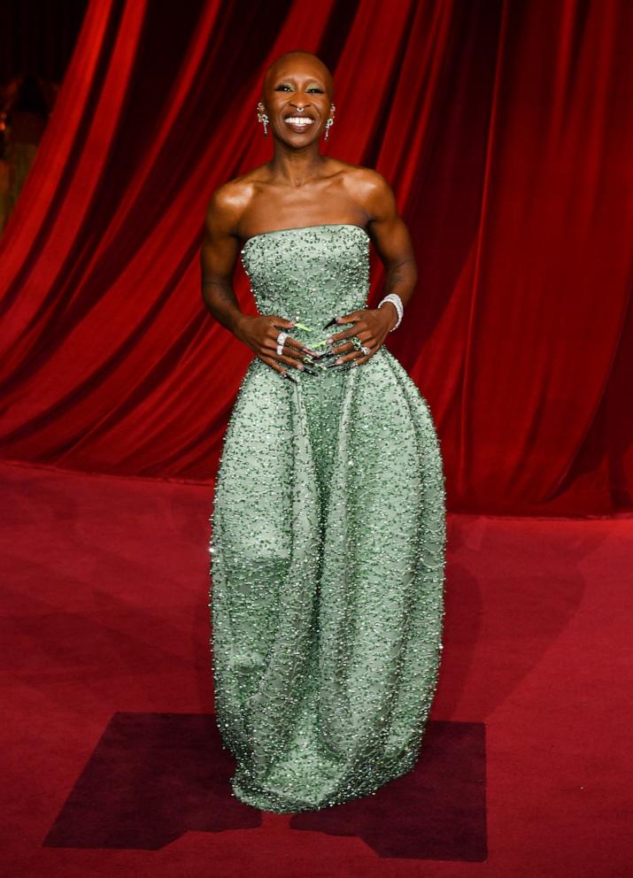 PHOTO: British actress and singer Cynthia Erivo arrives at the 4th Annual Academy Museum Gala at the Academy Museum of Motion Pictures in Los Angeles, Oct. 19, 2024.