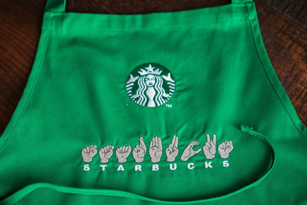 PHOTO: An apron is shown on Monday, October 22, 2018 at Starbucks first U.S. Signing Store in Washington D.C. (Joshua Trujillo, Starbucks)
