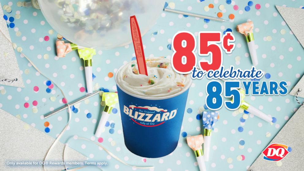 PHOTO: Dairy Queen is dropping an 85 cent Blizzard Treat promo for its 85th Birthday.