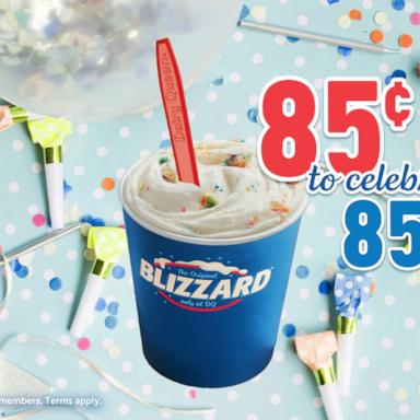 PHOTO: Dairy Queen is dropping an 85 cent Blizzard Treat promo for its 85th Birthday.