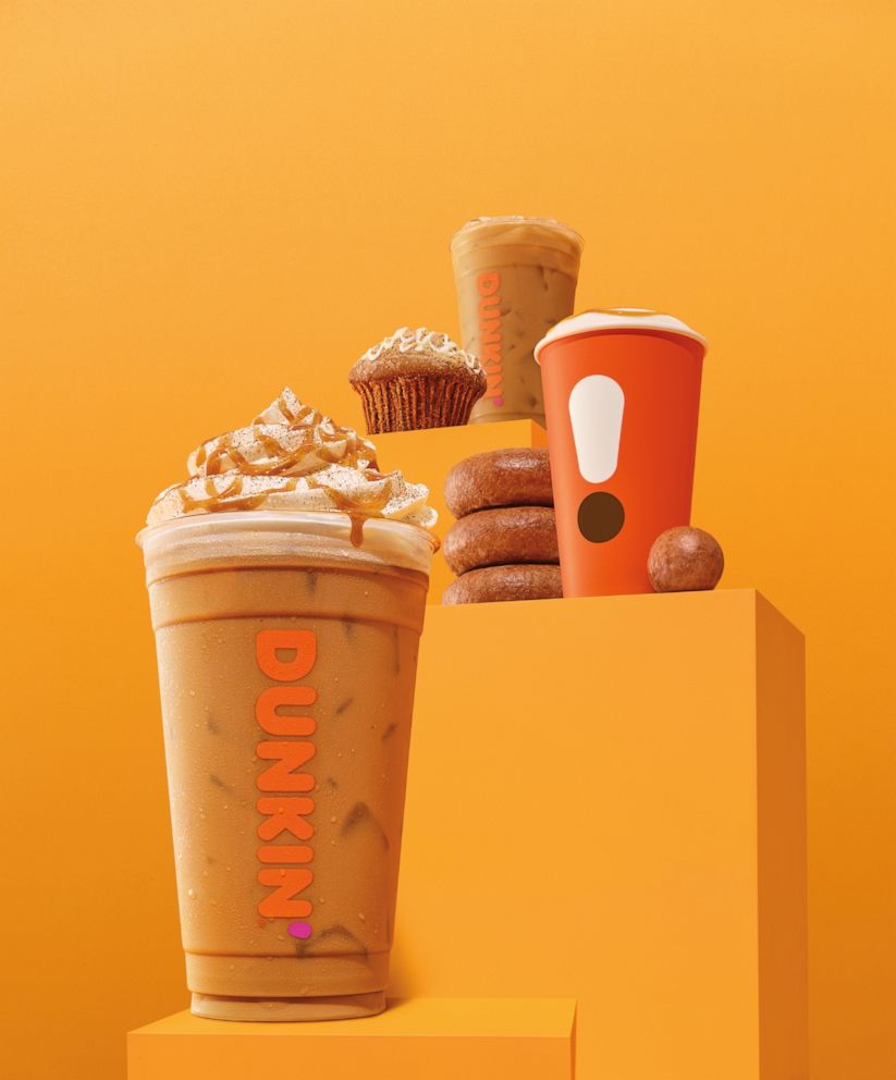 PHOTO: Dunkin's fall lineup of pumpkin products.