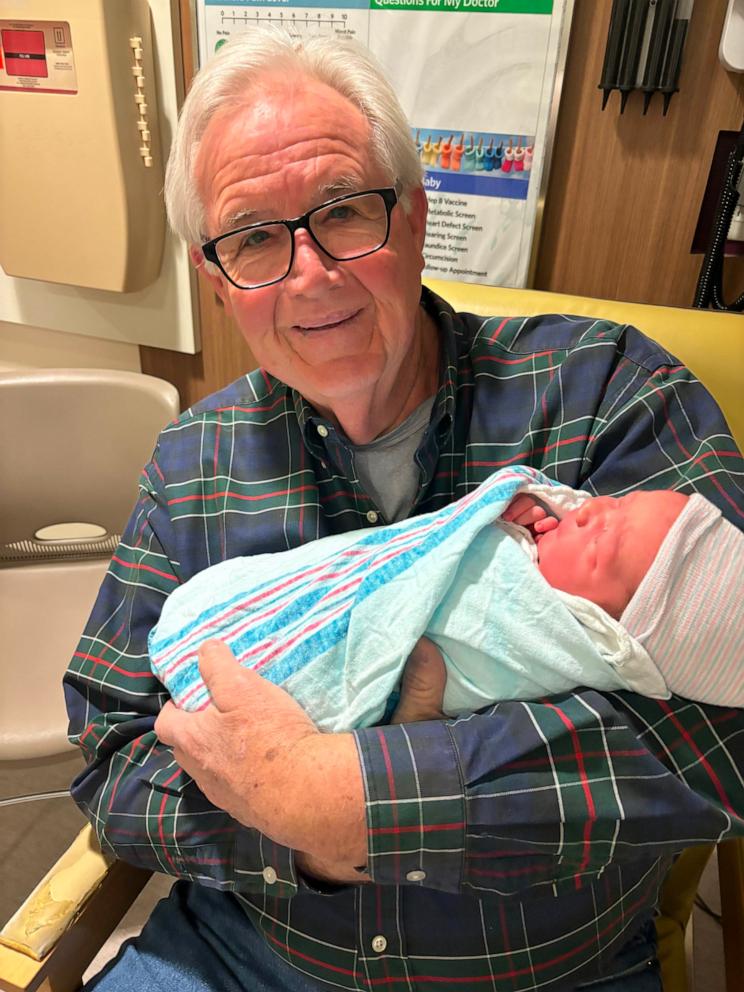 PHOTO: Daniel Lesinski Sr. holds his 13th grandchild and namesake – Daniel Lesinski III.