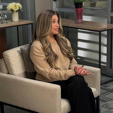 PHOTO: Danielle Fishel speaks during an interview with "Good Morning America," which aired Oct. 16, 2024.