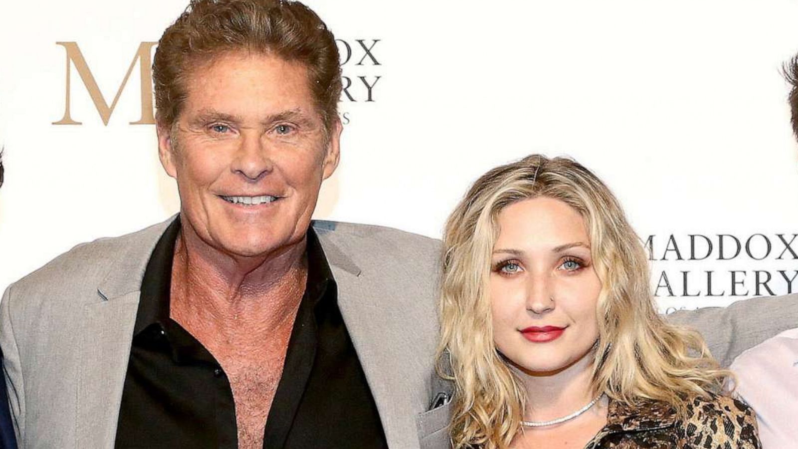 PHOTO: David Hasselhoff and Taylor-Ann Hasselhoff attend the Grand Opening Maddox Gallery Los Angeles on Oct. 11, 2018.