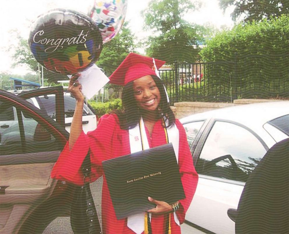 PHOTO: Dannie Vann celebrates graduating from North Carolina State University in 2011.