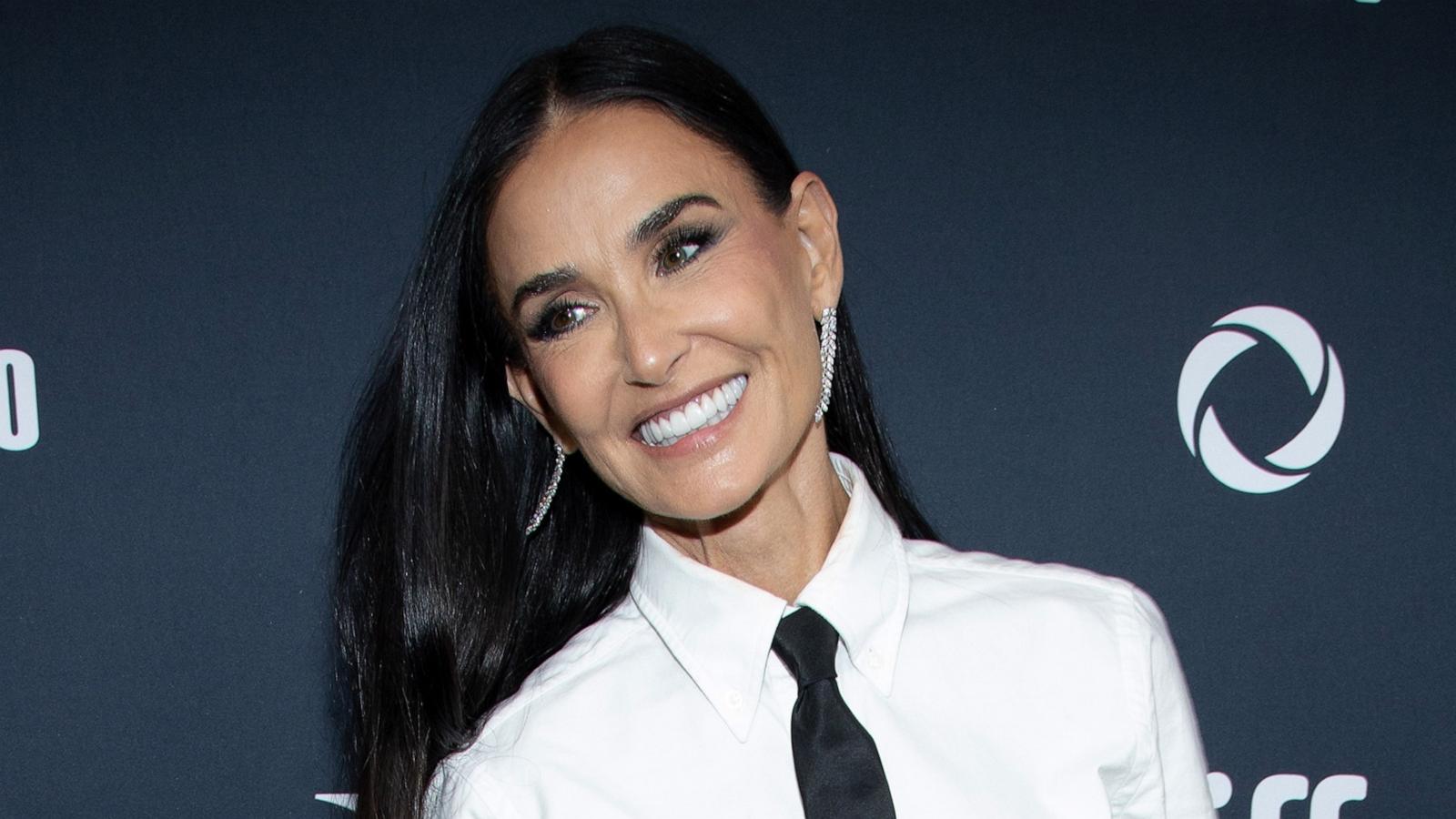 PHOTO: Demi Moore attends the premiere of "The Substance" during the 2024 Toronto International Film Festival at Royal Alexandra Theatre on Sept. 5, 2024 in Toronto.