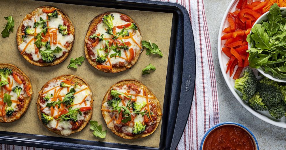 PHOTO: Spidey-sense veggie pizzas.