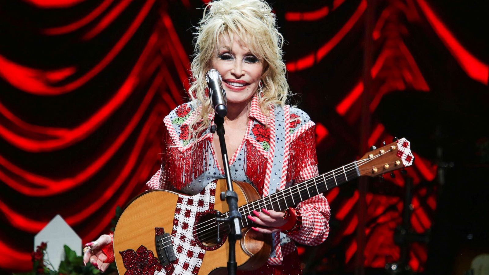 PHOTO: Dolly Parton performs at Austin City Limits Live during Blockchain Creative Labs' Dollyverse event during the South by Southwest Music Festival, March 18, 2022, in Austin, Texas.