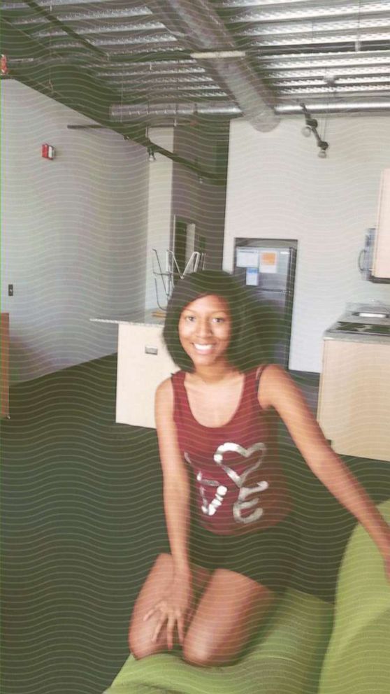 PHOTO: Dominique Jackson at her dorm at Columbia College in Chicago, Illinois.