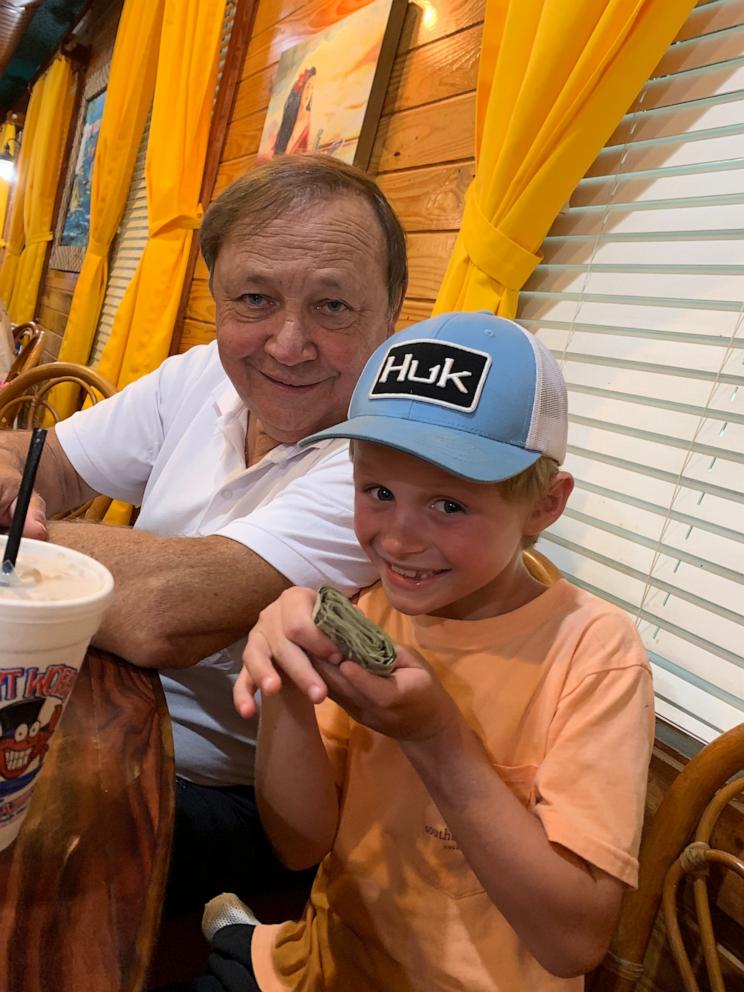 PHOTO: Drake with his grandfather Hugh Cox.