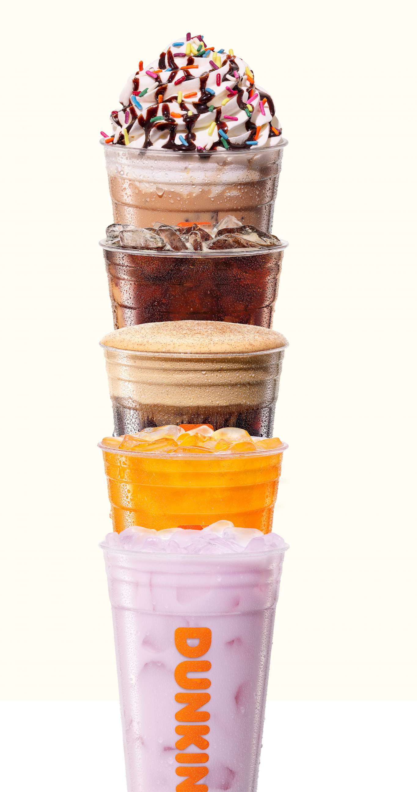 PHOTO: The summer lineup of drinks at Dunkin'.