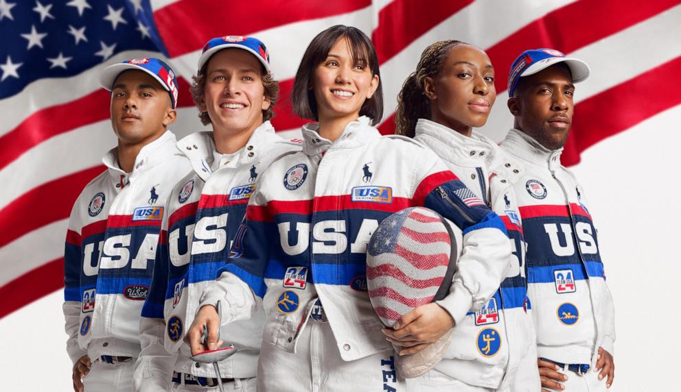 PHOTO: Ralph Lauren has revealed Team USA opening ceremony and closing ceremony uniforms for the 2024 Olympics in Paris.